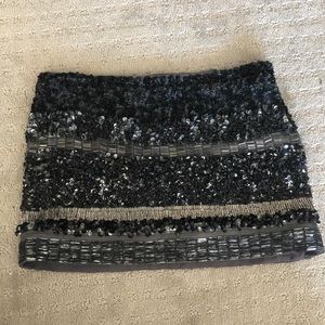 Allsaints Sequin and Beaded Miniskirt Size 2